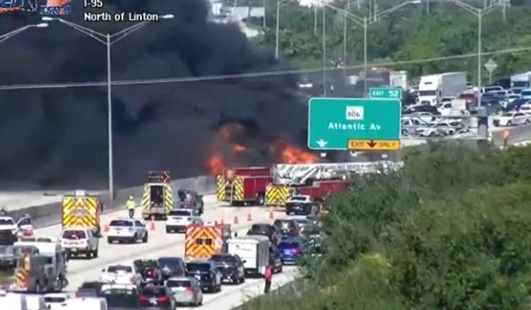 Accidente de camión de combustible en Palm Beach deja heridos