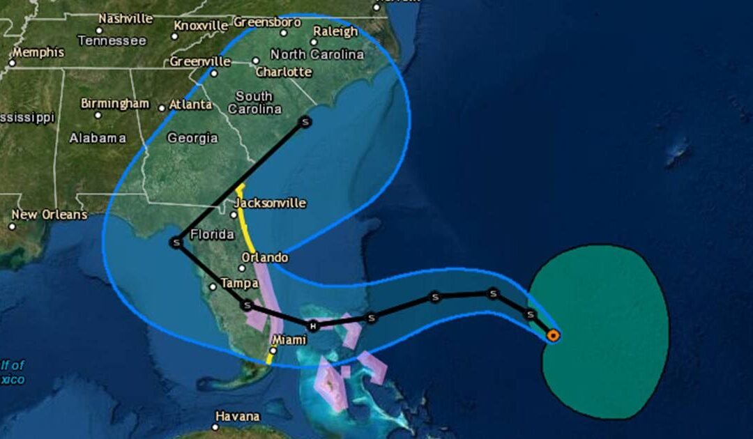 Activan vigilancia de huracán para la costa este de Florida