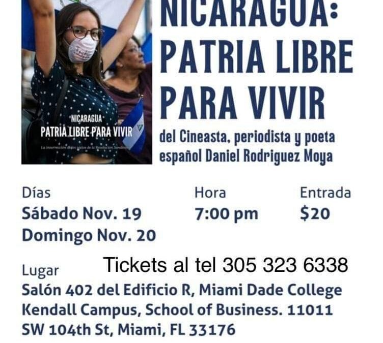 Presentarán en Miami película basada en la cruda realidad de Nicaragua
