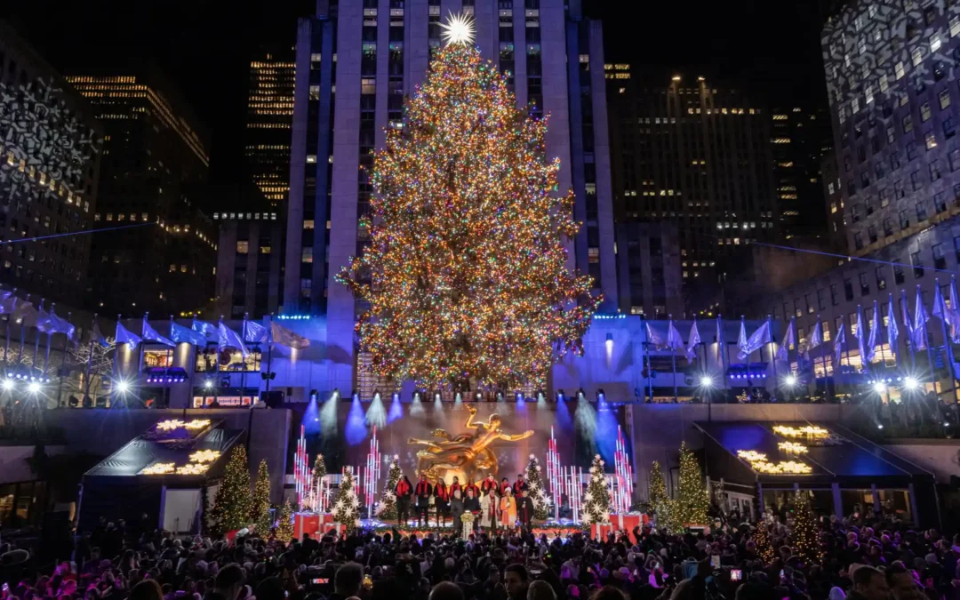 Nueva York inicia su Navidad con encendido del árbol del Rockefeller Center