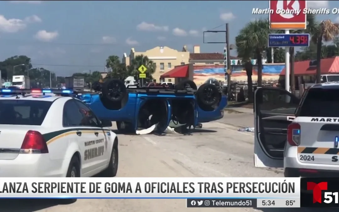 Persecución policial termina con choque y varios heridos