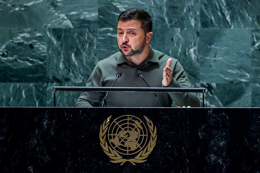Zelenski asistió a la Asamblea de la ONU