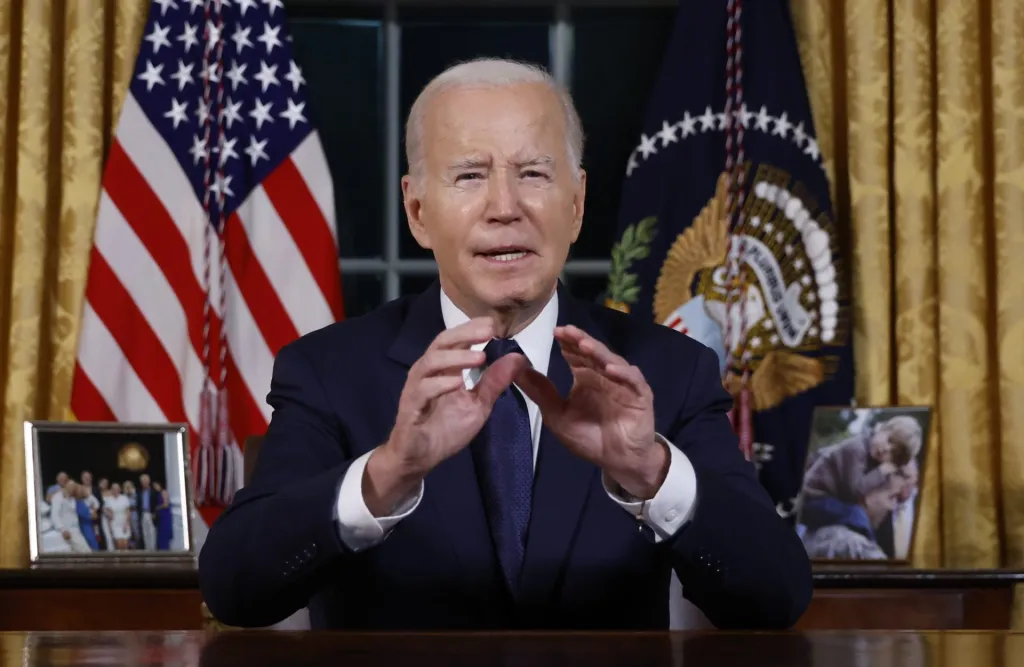 Biden pide al Congreso ayuda militar contra los “tiranos” y “terroristas” de Putin y Hamás