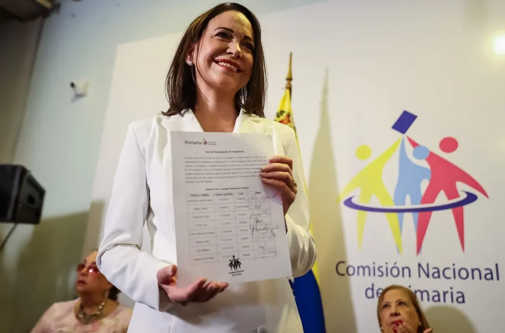 MCM fue proclamada como la candidata opositora a las presidenciales en Venezuela