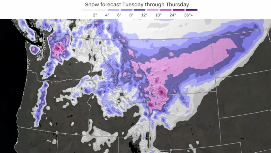 Primera gran tormenta de nieve de la temporada afectará al noroeste de EEUU