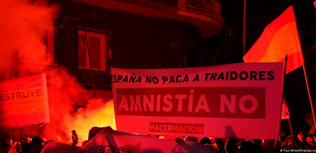 Protestan en Madrid contra una posible amnistía