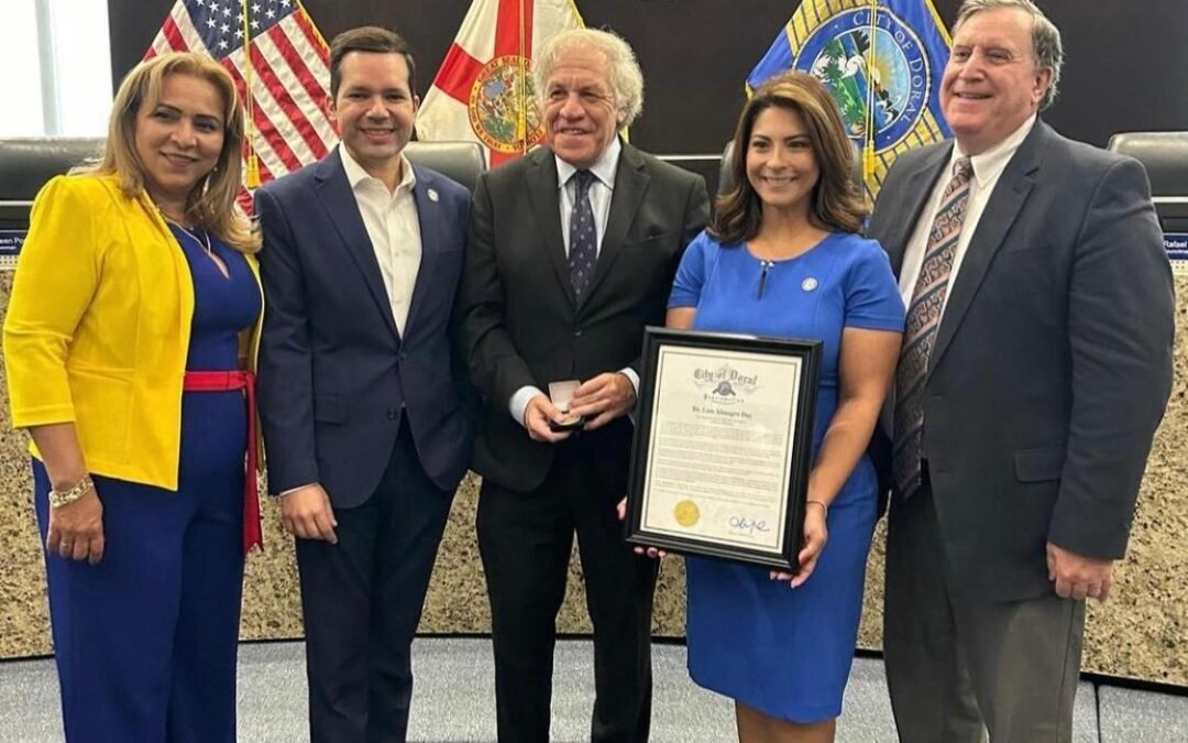 Luis Almagro visitó Doral: el 8 de agosto fue designado como el Día en su honor en la ciudad
