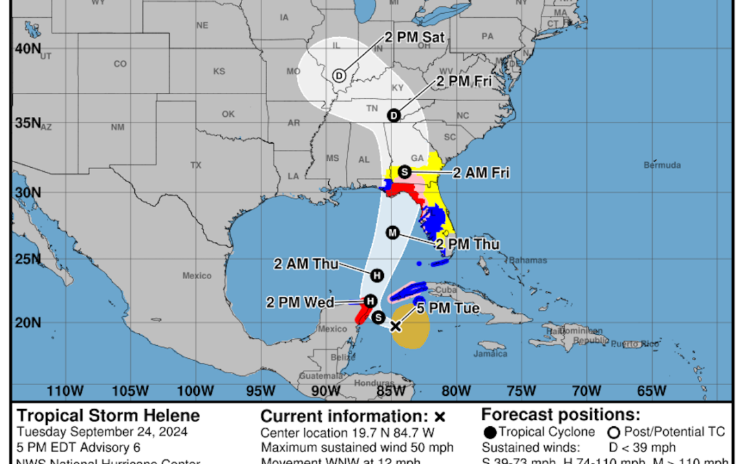 Helene podría tocar Florida este jueves como huracán