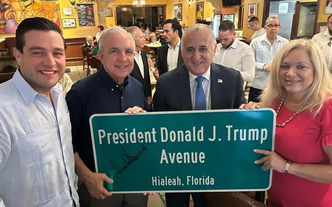 Reconocida calle de Hialeah se llamará presidente electo Donald Trump